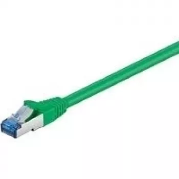 Wentronic Goobay CAT 6a Patch Cable, S/FTP (PiMF), Green, 7.5 m - LSZH Halogen-Free, Copper (93849)