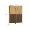 KAMARO 4DK SLIM/GŁ OAK ARTISAN DISPLAY CABINET