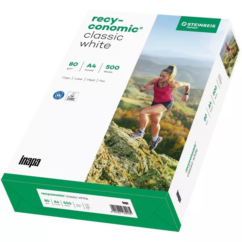 Recyconomic Classic white A4, Paper DIN A4 (500 Sheets), 80 g/m²