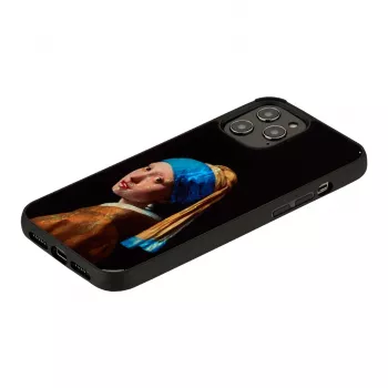Protective iKins case for Apple iPhone 12 Pro Max with Girl with a Pearl Earring design