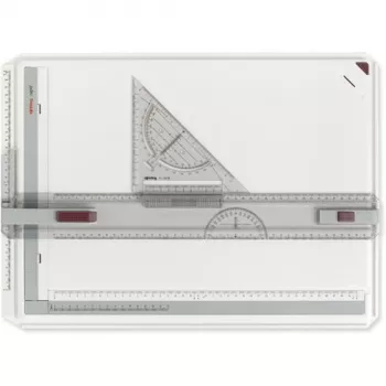 Rotring Rapid A3 Drawing Board with Parallel Straightedge and Magnetic Clamps