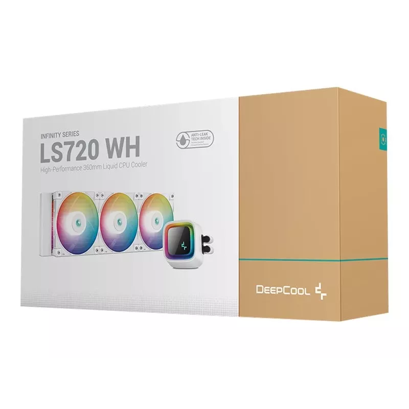 All-in-one liquid cooler DeepCool LS720 WH 12 cm 500-2250 RPM 32.9 dB