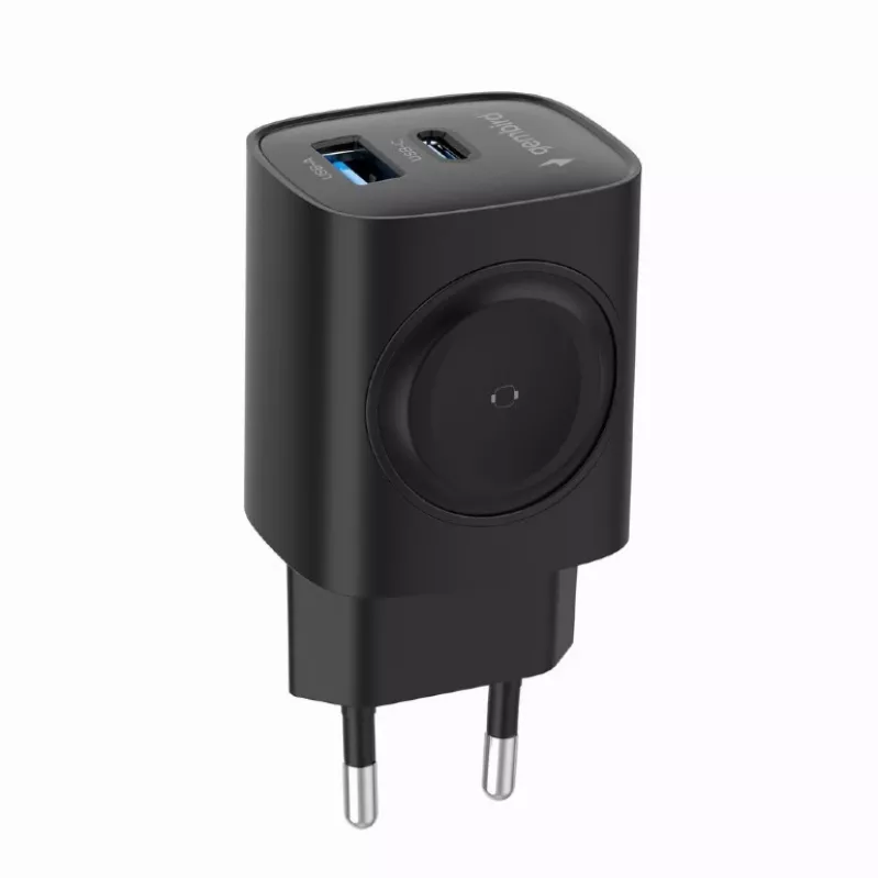 USB-A USB-C charger 20W PowerDelivery Quick Charge 3.0, black
