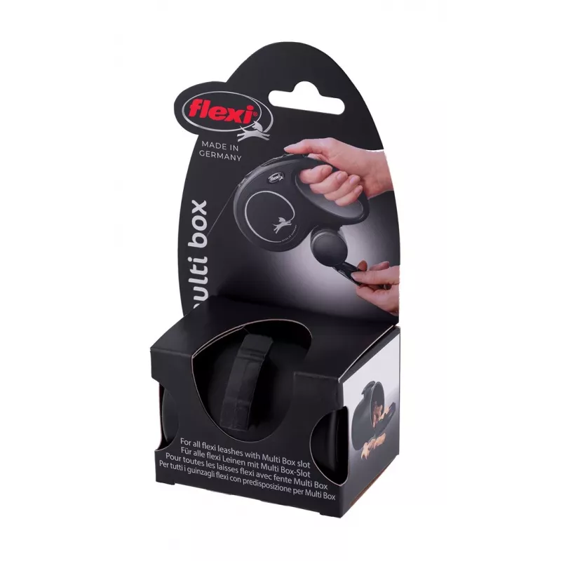 Feeder/Waterer Flexi Multi Box Black — Flexi Vario series, universal pet feed container, 201–499 g