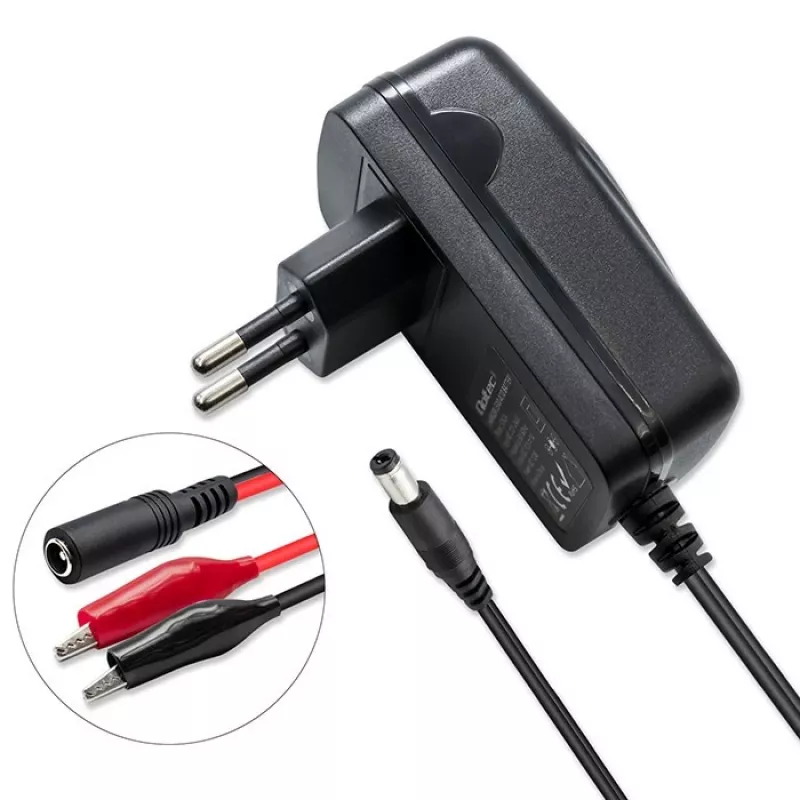 Battery charger QOLTEC Charger AGM GEL STD 6V 1A for 6V lead-acid batteries, AGM and Gel