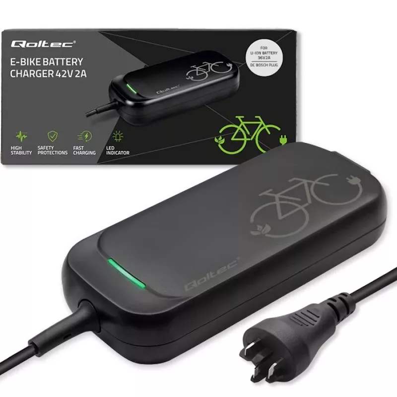 Charger QOLTEC for ebike Bosch 50762 36V/42V 2A