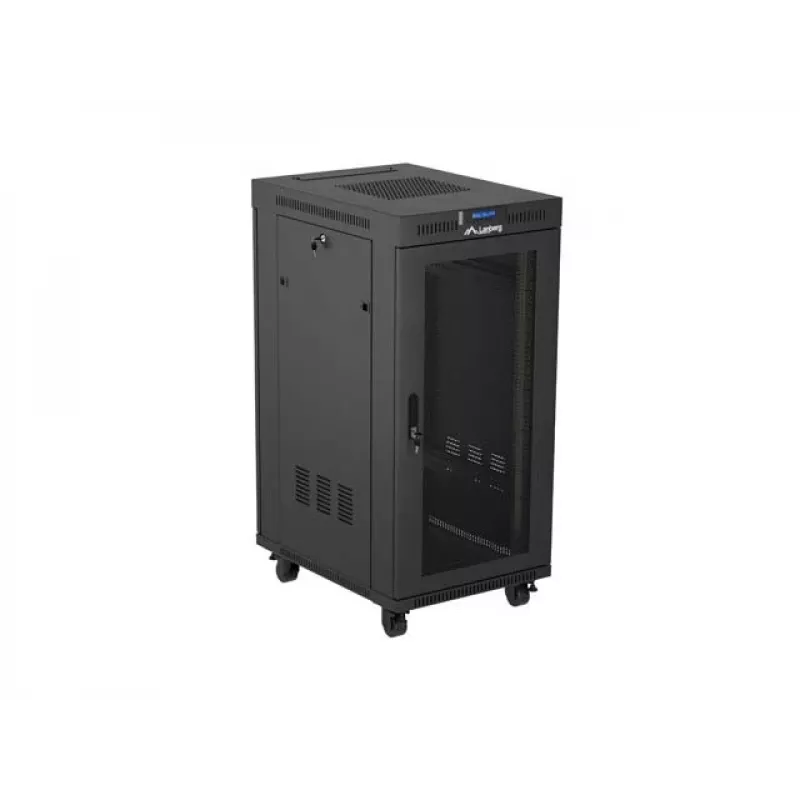 Freestanding rack cabinet LANBERG FF01-6824-23BL 24U 600×800 mm IP20 Black