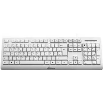 Keyboard MediaRange MROS110 Office USB QWERTZ German White