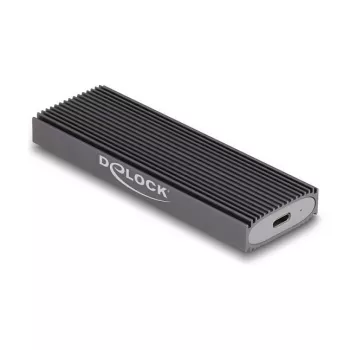 SSD enclosure DeLOCK External USB Type-C Combo Enclosure for M.2 NVMe PCIe or SATA SSD tool free