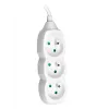 TRACER PowerCord Extension Lead 1.5m 3 sockets white