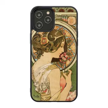 Phone case man and wood for iPhone 12 Pro Max — primrose black