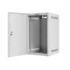 Lanberg WF10-2309-00S 9U 10 inch Wall-Mounted Rack Cabinet, Grey, Glass Door, Flat-Pack