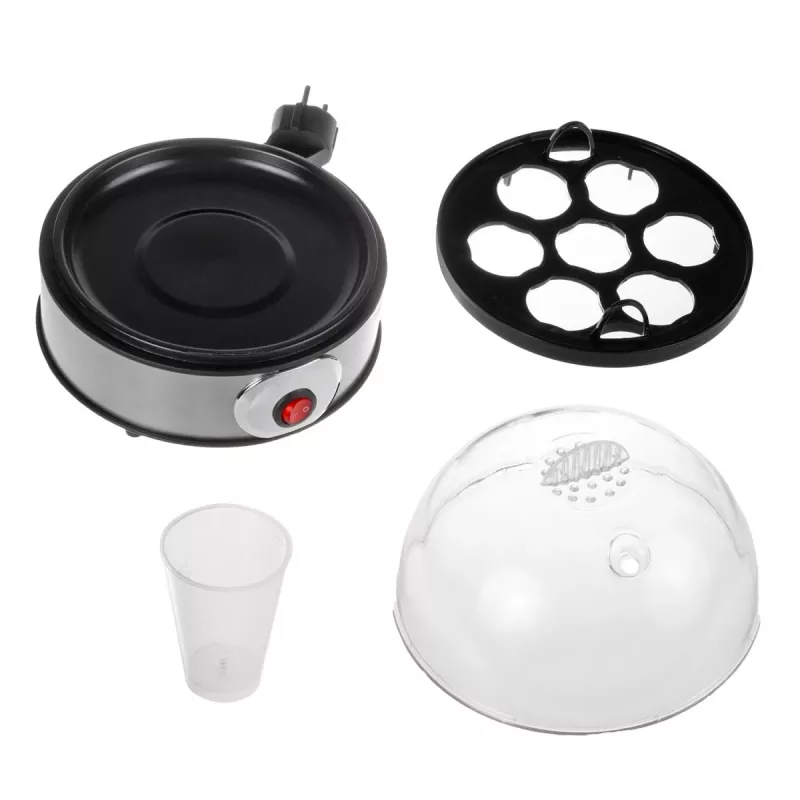 Egg cooker GreenBlue GB572 electric egg steamer 400W, capacity 7 eggs, silver, adjustable hardness
