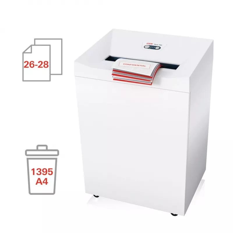 Shredder HSM Pure 740 Strip Cut 5.8 mm, 400 mm working width, shreds CDs and credit cards
