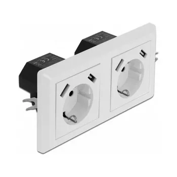Wall Socket DeLOCK 2-Way with 4 USB Ports 2 x 2.8 A