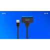SAVIO SATA to USB 3.1 Gen 1 interface cable AK-68, SATA female to USB-A male, 5 Gbit/s, 0.25 m, black