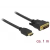DeLOCK 85652 Video Cable-Adapter 1 m HDMI Type A (Standard) DVI Black (85652)