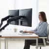Maclean 2 monitor mount, gas spring, 17-32, 2-10kg, black, MC-134