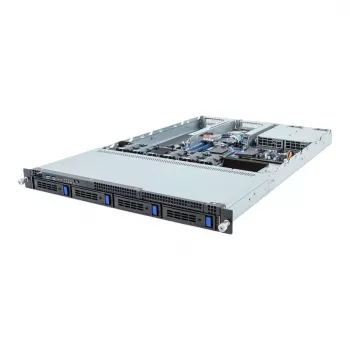 1U Rack Server Platform GIGABYTE R133-C13-ACG1 — AMD B650E motherboard, Socket AM5, 4x DDR5 UDIMM slots, 800W redundant PSU, 4x 2.5 inch/3.5 inch bays