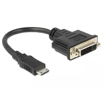 Video Cable Adapter DeLOCK 65564 0.2m HDMI Type C DVI-D Black