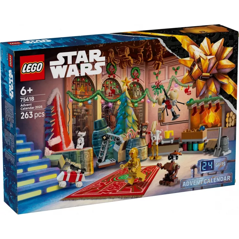 Construction toy LEGO Star Wars Advent Calendar 2025 — set 75418, seasonal buildable minifigures and models