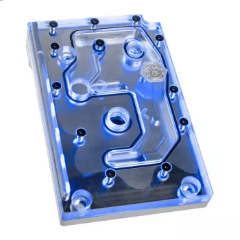 Water block BitsPower Monoblock for ASRock X399M Taichi RGB, Acrylic/Copper, Nickel-plated, 90×142×29.1 mm