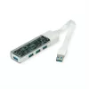 ROLINE mobile USB 3.2 Gen 1 Hub, 4-way, Type A+C Connection Cable