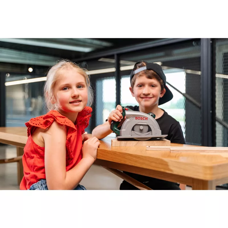 Theo Klein 8421 Bosch Circular Saw I Battery-Powered with Circular Motion, Light and Sound Functions I Dimensions: 23 cm X 16 cm X 14.5 cm I Toy for