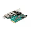 DeLOCK PCI Express x1 Card 3 x USB 5 Gbps Type-A 1 x Gigabit LAN