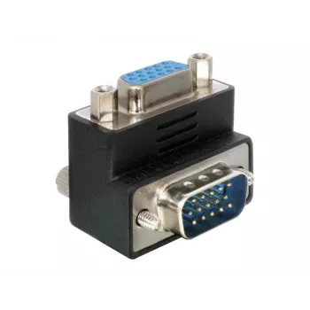 Delock Adapter VGA Plug/Socket 90°angled (65171)