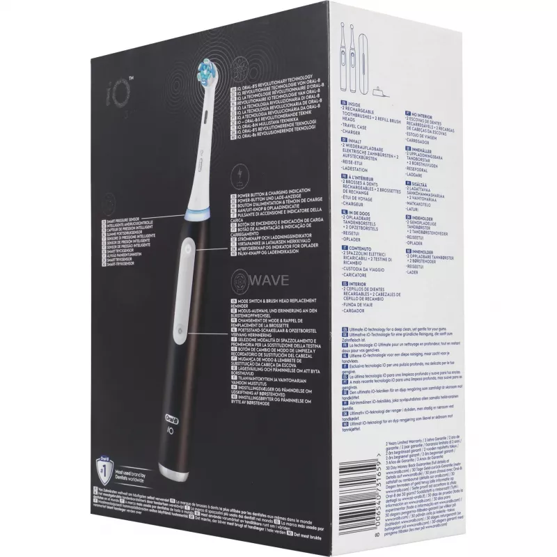 Electric toothbrush BRAUN Oral-B iO Series 3N — black/blue, 2 handle units