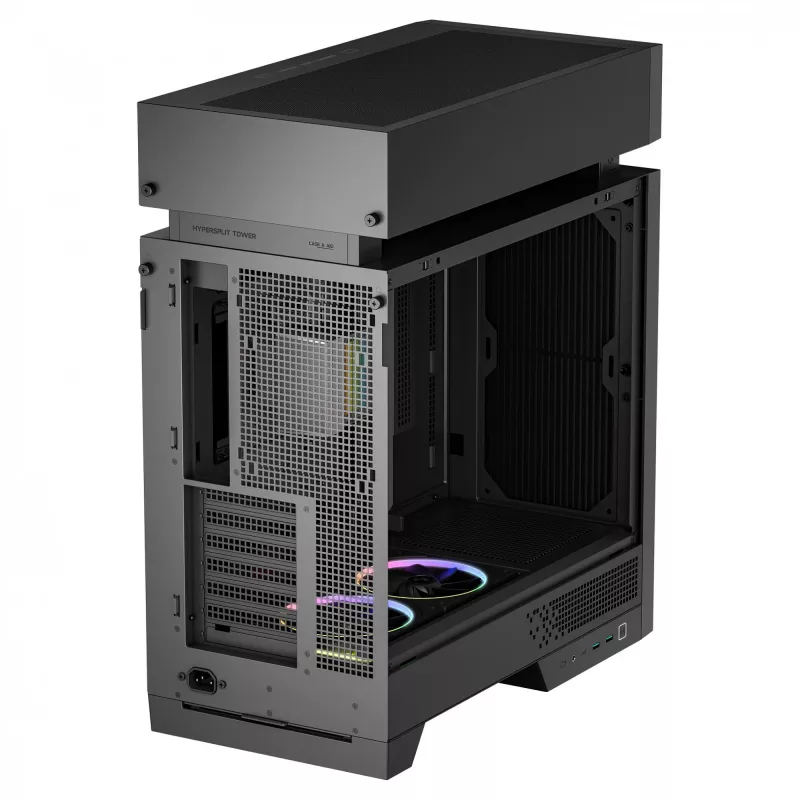 Desktop PC Case DeepCool CL6600 Black — supports ATX/PS2/SFX/SFX-L PSUs, 140 mm front fans, 120/140 mm top/rear, 2.5/3.5 inch drives