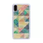 Protective smartphone case iKins for iPhone XS/S mosaic white – hard back, decorative mosaic pattern