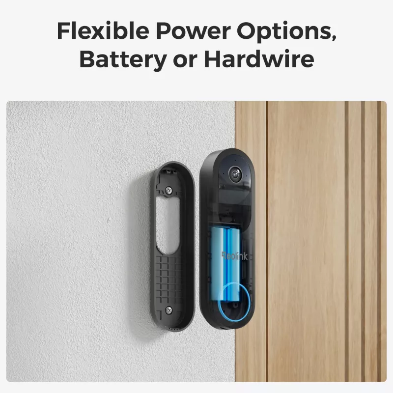 Reolink D340B battery video doorbell kit with chime and 64GB microSD card