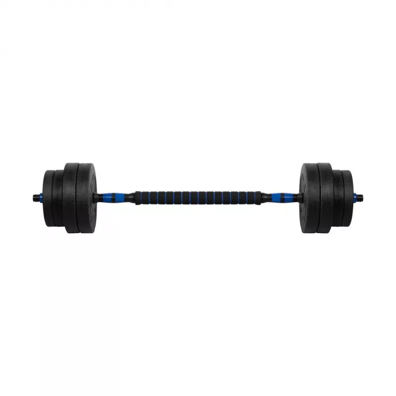 REBEL ACTIVE Adjustable bituminous dumbbell with connector 1x20kg