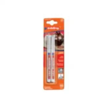 Marker pens Edding e-751 White fine tip, pack of 2, white ink