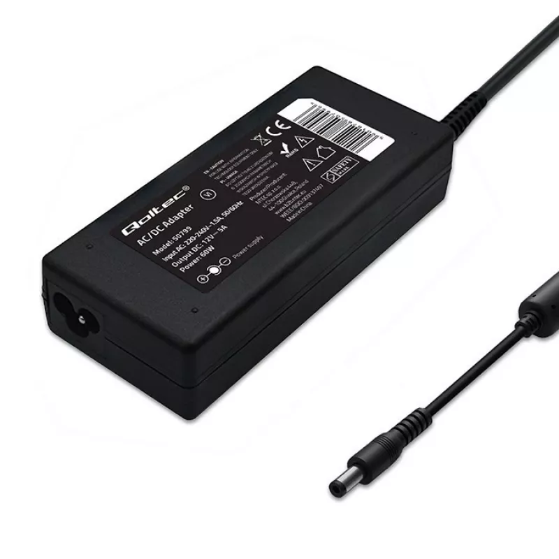 Desktop power supply QOLTEC 60W 12V 5A for portable devices