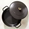 Saute Pan ZWILLING STAUB BRAISERS Round 28 cm, black, bottom Ø 22.2 cm