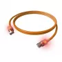 EasyLan DualBoot LED patch cable RJ45 S/FTP Cat.6A (Class EA) - with saCon plug - LSOH - orange - 7.