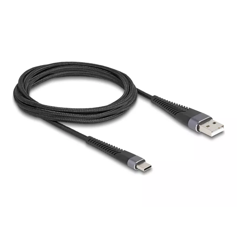 DeLOCK USB cable USB 2.0 2 m USB A USB C Black 81122