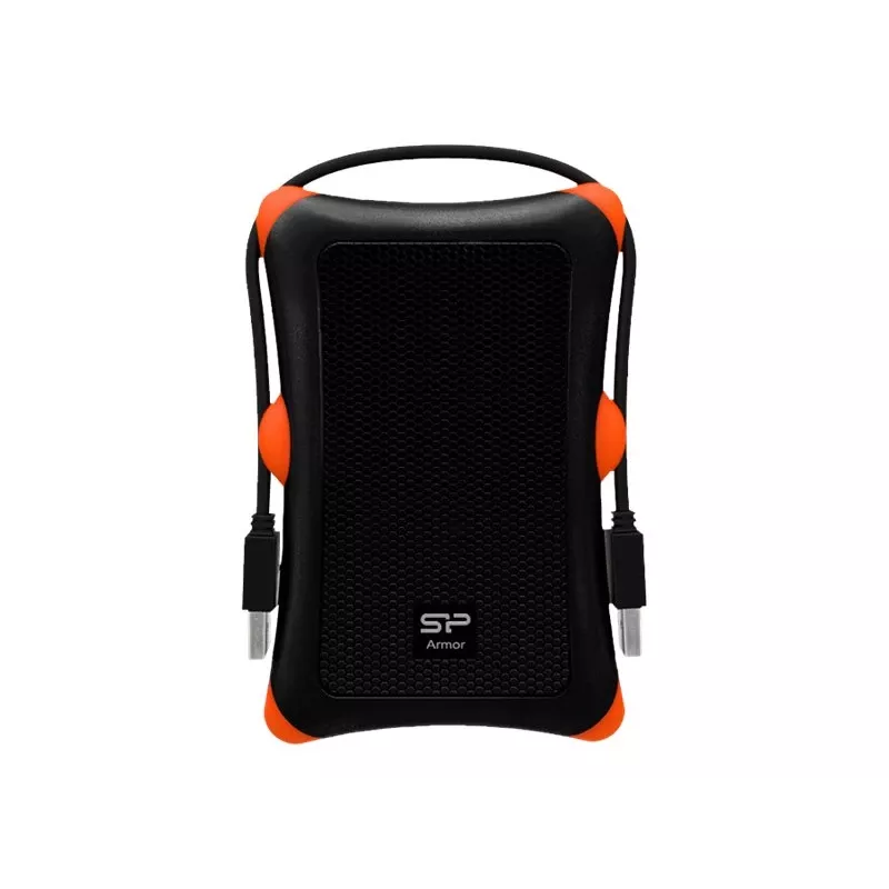 HDD/SSD enclosure Silicon Power Armor A30, 2.5 inch single-bay, USB 3.2 Gen 1, Micro-USB A, orange/black