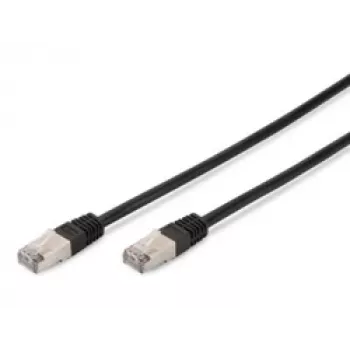 Network Cable Digitus CAT 5e SF/UTP Patch Cord Black 3m