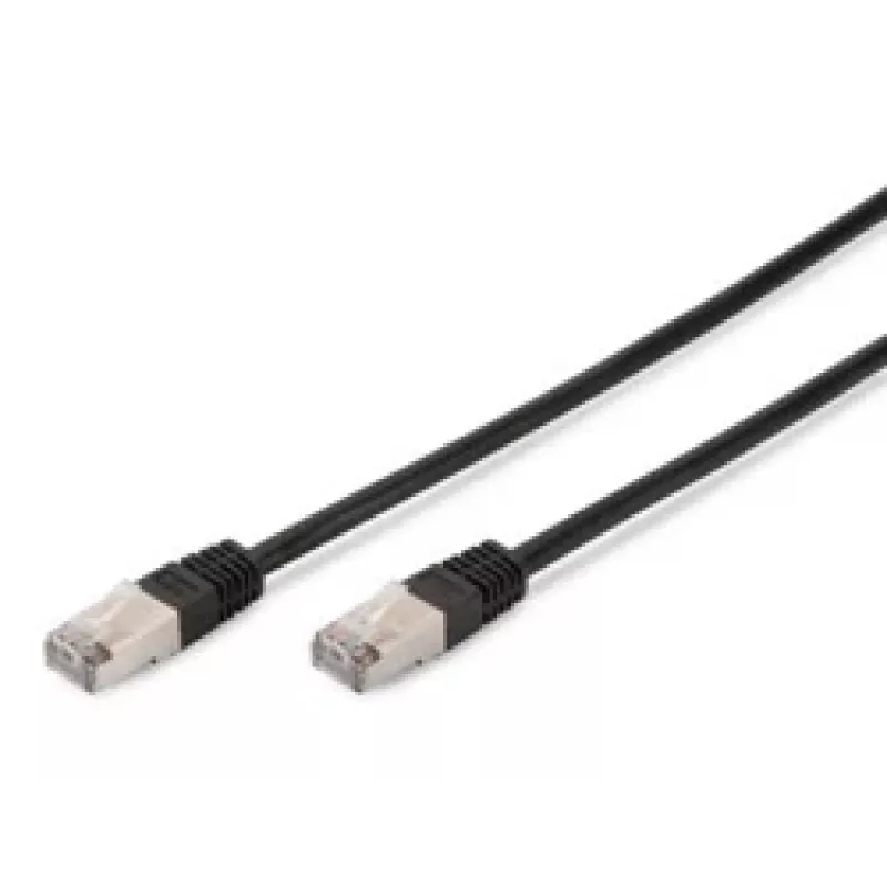 Network Cable Digitus CAT 5e SF/UTP Patch Cord Black 3m