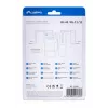PoE tester LANBERG NT-0402 — PoE network cable tester with RJ-45/RJ-11 support, LED indicators, power LED, on/off switch