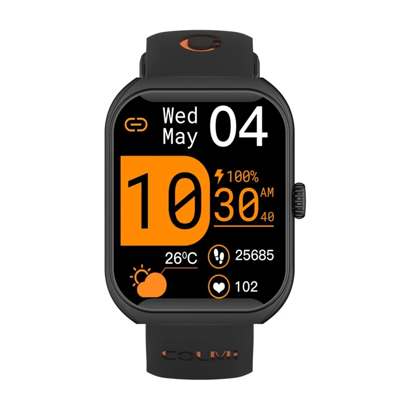 Smartwatch Colmi P86 Black with Heart Rate Monitor, Waterproof