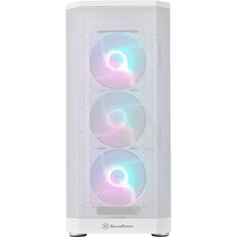 FARA 514X, Tower-Enclosure White, Tempered Glass