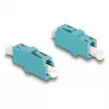 DeLOCK Optical Fiber Coupler LC Simplex female to LC Simplex female OM3 aqua