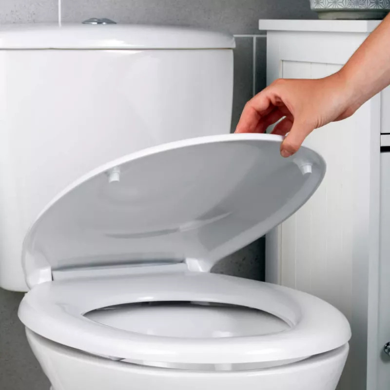 Toilet seat Beldray LA030252UFFEU7 — antibacterial, easy-clean design