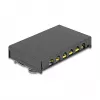 Blank Panel 6‑port for Keystone RJ‑modules DELOCK 90628, black, metal, for table/wall/DIN‑rail mounting