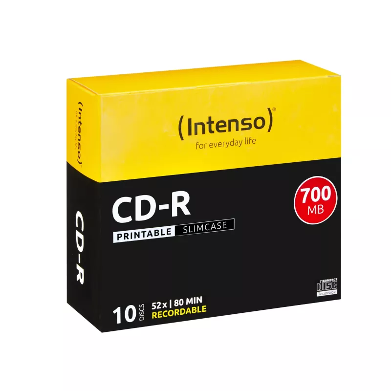 CD-R Intenso 1801622 700 MB 52x Printable 10 pcs Slim Case